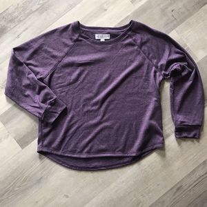 live love lounge karen neuburger Cropped Purple Sweatshirt